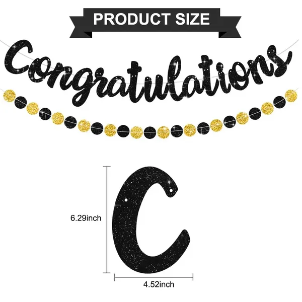 Black_Congratulations_Banner_|_Black_Glitter_With_Black_&_Gold_Circle_Garland_|_Graduation,_Engagement,_Retirement,_And_Achievement_Party_Decoration_|_Pre-Strung_&_Reusable_Glitter_Garland