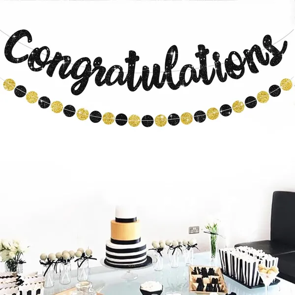 Black_Congratulations_Banner_|_Black_Glitter_With_Black_&_Gold_Circle_Garland_|_Graduation,_Engagement,_Retirement,_And_Achievement_Party_Decoration_|_Pre-Strung_&_Reusable_Glitter_Garland