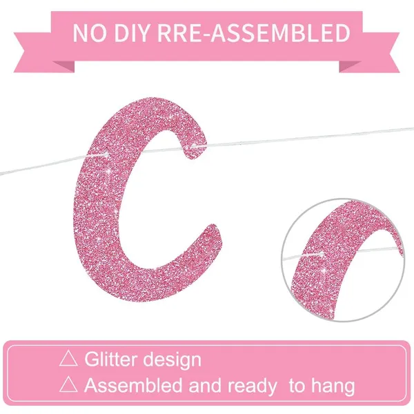 Black_Congratulations_Banner_|_Pink_Glitter_With_Black_&_Pink_Circle_Garland_|_Graduation,_Engagement,_Retirement,_And_Achievement_Party_Decoration_|_Pre-Strung_&_Reusable_Glitter_Garland