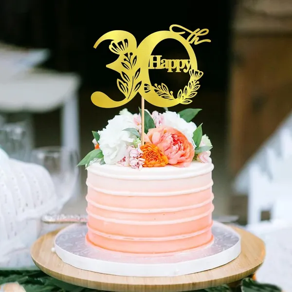 Gold_Happy_30Th_Birthday_Cake_Topper_|_Gold_Glitter_Cardboard_Cake_Decoration_|_30_Number_Topper_For_Birthday_Celebration_|_Reusable_&_Sturdy