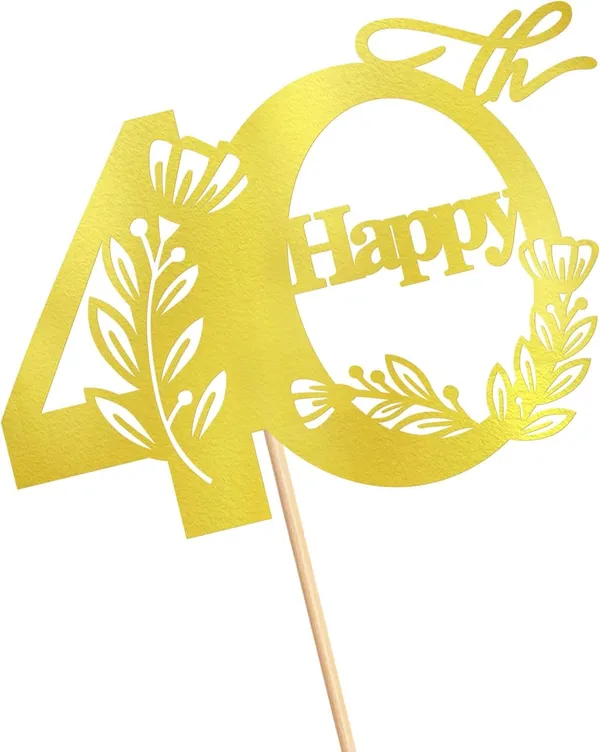 Gold_Happy_40Th_Birthday_Cake_Topper_|_Gold_Glitter_Cardboard_Cake_Decoration_|_40_Number_Topper_For_Birthday_Celebration_|_Reusable_&_Sturdy