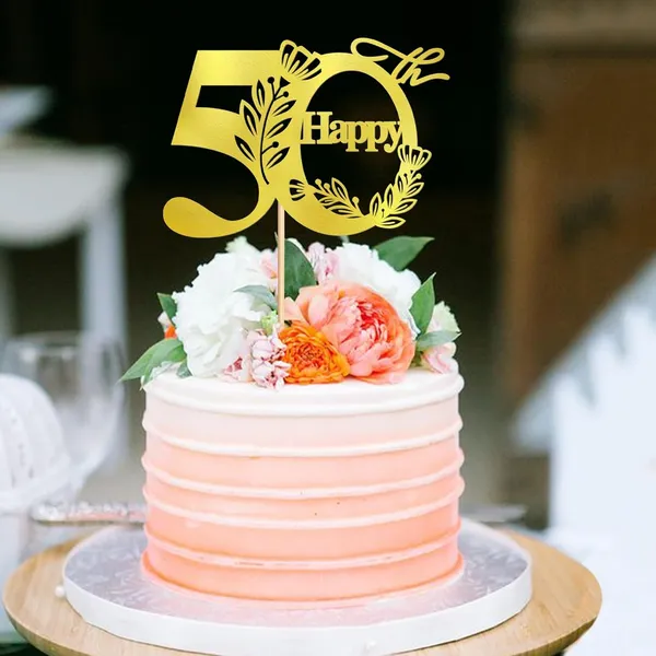 Gold_Happy_50Th_Birthday_Cake_Topper_|_Gold_Glitter_Cardboard_Cake_Decoration_|_50_Number_Topper_For_Birthday_Celebration_|_Reusable_&_Sturdy