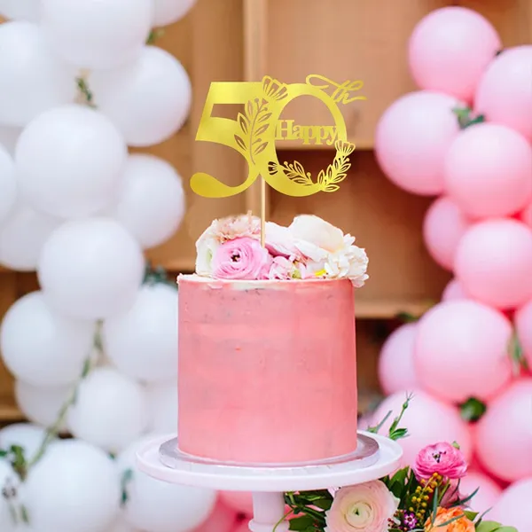 Gold_Happy_50Th_Birthday_Cake_Topper_|_Gold_Glitter_Cardboard_Cake_Decoration_|_50_Number_Topper_For_Birthday_Celebration_|_Reusable_&_Sturdy