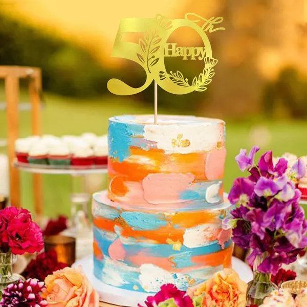 Gold_Happy_50Th_Birthday_Cake_Topper_|_Gold_Glitter_Cardboard_Cake_Decoration_|_50_Number_Topper_For_Birthday_Celebration_|_Reusable_&_Sturdy
