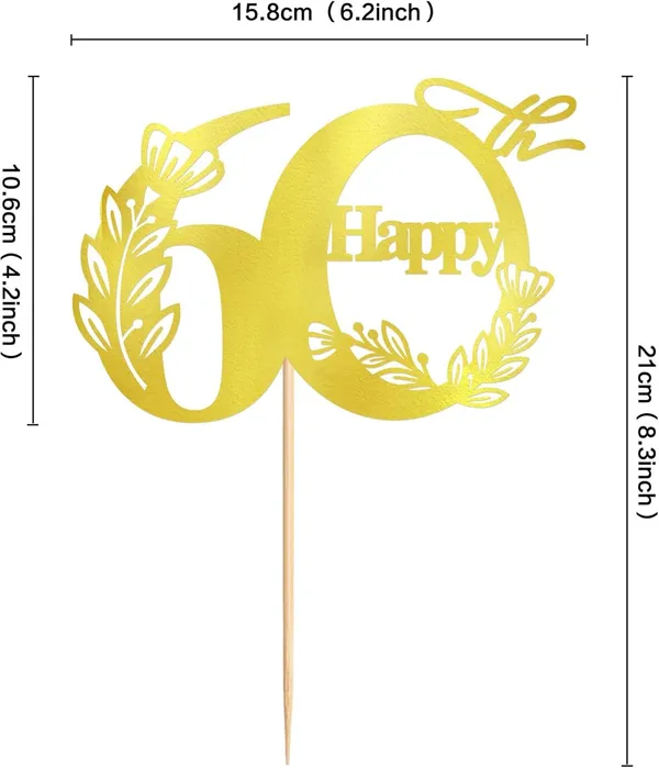 Gold_Happy_60Th_Birthday_Cake_Topper_|_Gold_Glitter_Cardboard_Cake_Decoration_|_60_Number_Topper_For_Birthday_Celebration_|_Reusable_&_Sturdy