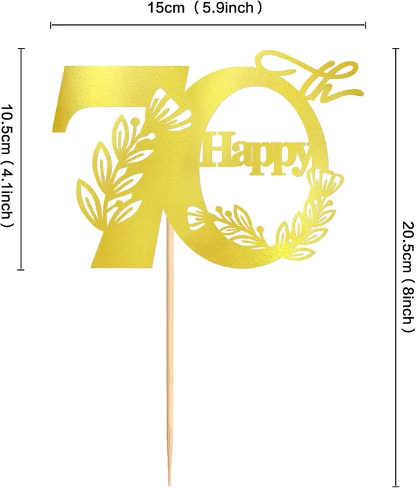 Gold_Happy_70Th_Birthday_Cake_Topper_|_Gold_Glitter_Cardboard_Cake_Decoration_|_70_Number_Topper_For_Birthday_Celebration_|_Reusable_&_Sturdy