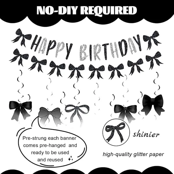 Black_Black_Bow_Happy_Birthday_Decoration_Set_|_Glitter_Banner,_Hanging_Swirl_Decorations_&_Bow_Ornaments_|_Elegant_Birthday_Party_Supplies_For_Girls,_Women,_Teens_&_Adults