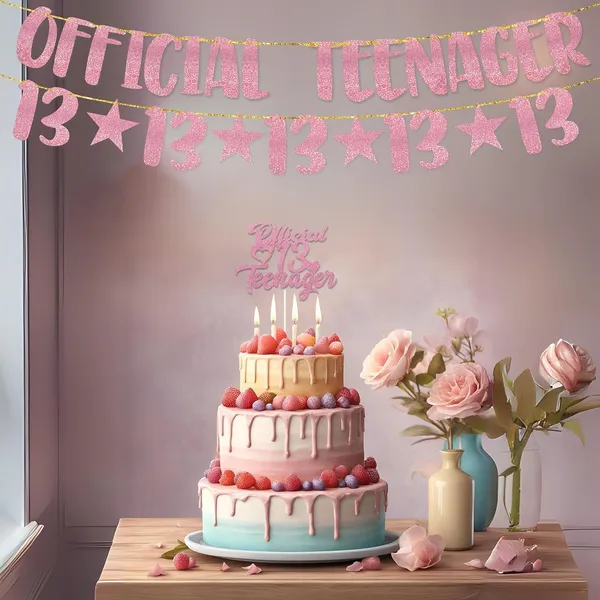 Pink_13Th_Birthday_Decorations_-_Official_Teenager_Glitter_Banner_With_Number_13_Garland_And_Cake_Topper_|_Rose_Pink_Glitter_Birthday_Decor_For_Girls_&_Boys_|_Pre-Assembled_|_No_Diy_Needed