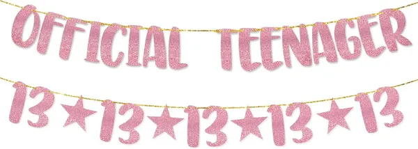 Pink_13Th_Birthday_Decorations_-_Official_Teenager_Glitter_Banner_With_Number_13_Garland_And_Cake_Topper_|_Rose_Pink_Glitter_Birthday_Decor_For_Girls_&_Boys_|_Pre-Assembled_|_No_Diy_Needed