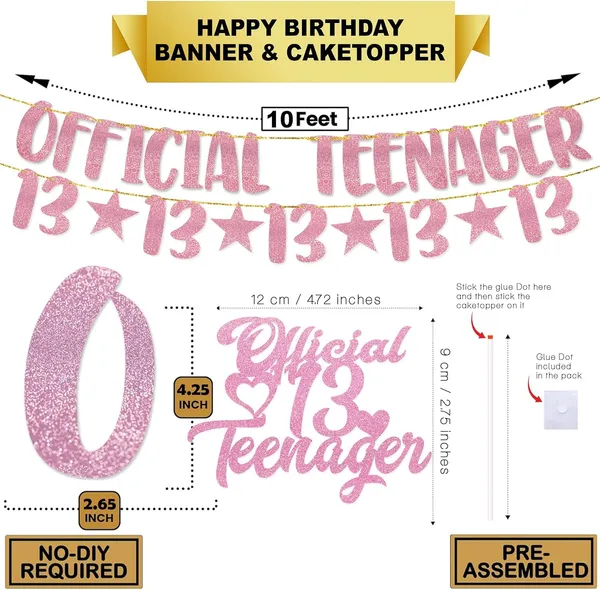 Pink_13Th_Birthday_Decorations_-_Official_Teenager_Glitter_Banner_With_Number_13_Garland_And_Cake_Topper_|_Rose_Pink_Glitter_Birthday_Decor_For_Girls_&_Boys_|_Pre-Assembled_|_No_Diy_Needed