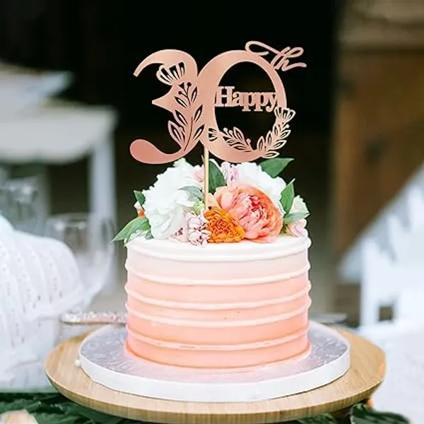Gold_Happy_30Th_Birthday_Cake_Topper_|_Rose_Gold_Glitter_Cardboard_Cake_Decoration_|_30_Number_Topper_For_Birthday_Celebration_|_Reusable_&_Sturdy