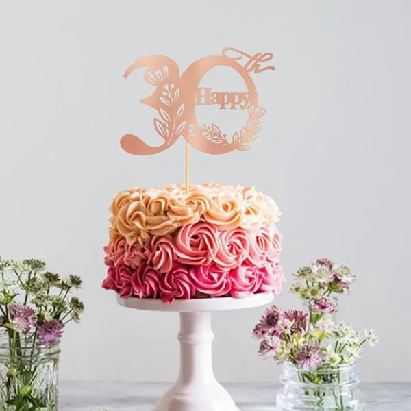 Gold_Happy_30Th_Birthday_Cake_Topper_|_Rose_Gold_Glitter_Cardboard_Cake_Decoration_|_30_Number_Topper_For_Birthday_Celebration_|_Reusable_&_Sturdy