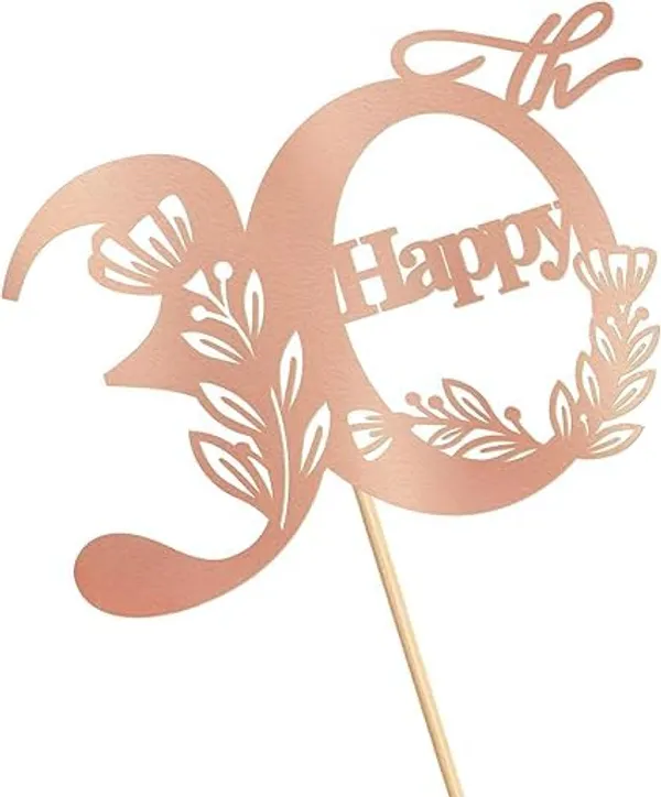 Gold_Happy_30Th_Birthday_Cake_Topper_|_Rose_Gold_Glitter_Cardboard_Cake_Decoration_|_30_Number_Topper_For_Birthday_Celebration_|_Reusable_&_Sturdy