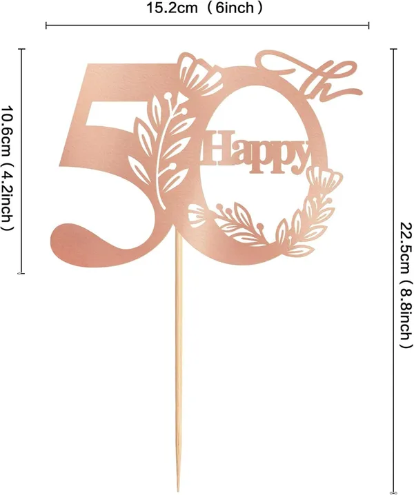 Gold_Happy_50Th_Birthday_Cake_Topper_|_Rose_Gold_Glitter_Cardboard_Cake_Decoration_|_50_Number_Topper_For_Birthday_Celebration_|_Reusable_&_Sturdy