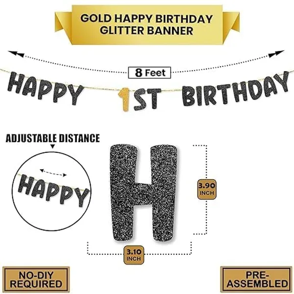 Gold_Happy_1St_Birthday_Banner_|_Black_&_Gold_Glitter_Birthday_Garland_For_Boys_&_Girls_|_Pre-Assembled_8_Feet_Banner_|_First_Birthday_Party_Decoration_|_No_Diy_Needed