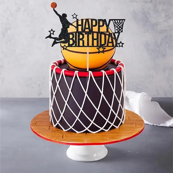 Black_Basketball_Happy_Birthday_Cake_Topper_|_Black_Glitter_Cake_Topper_For_Birthday_|_Birthday_Party_Decoration_|_Basketball_Theme_Party_|_Black