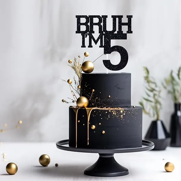 Black_Bruh_I'M_5_Black_Glitter_Cake_Topper_|_Happy_5Th_Birthday_|_It'S_My_5Th_Birthday_|_Cool_Birthday_Party_Decoration_For_Kids