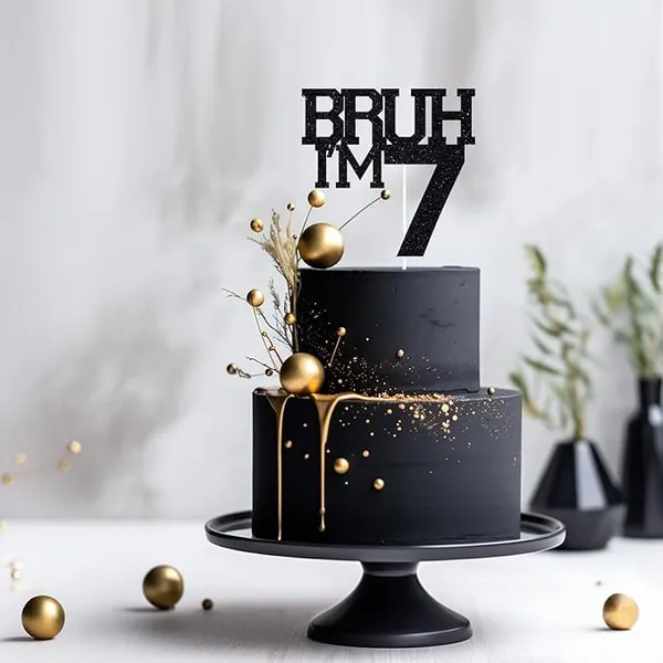 Black_Bruh_I'M_7_Black_Glitter_Cake_Topper_|_Happy_7Th_Birthday_|_It'S_My_7Th_Birthday_|_Cool_Birthday_Party_Decoration_For_Kids