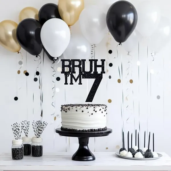 Black_Bruh_I'M_7_Black_Glitter_Cake_Topper_|_Happy_7Th_Birthday_|_It'S_My_7Th_Birthday_|_Cool_Birthday_Party_Decoration_For_Kids
