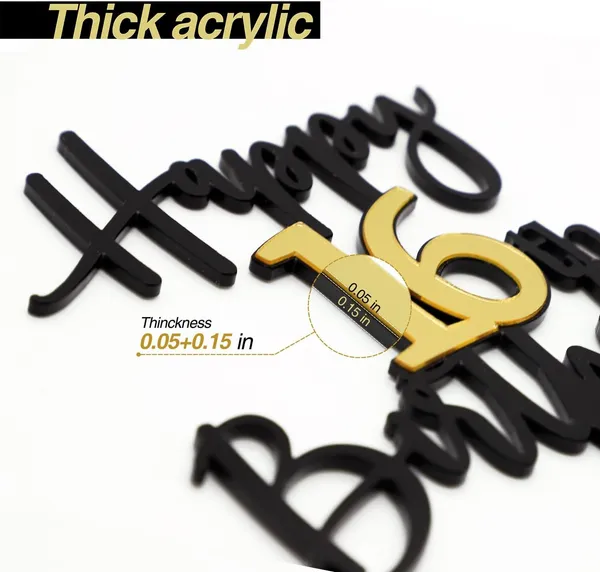 Black_Happy_16Th_Birthday_Cake_Topper_|_Double-Sided_Acrylic_Cake_Decoration_In_Black_&_Mirrored_Gold_|_Elegant_Sixteenth_Birthday_Party_Cake_Topper_For_Girls_&_Boys