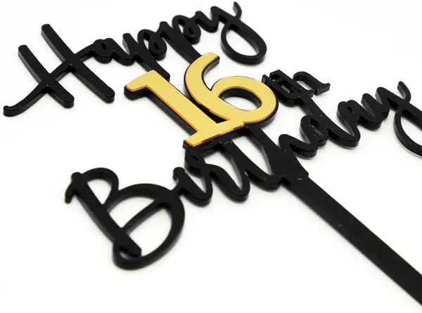 Black_Happy_16Th_Birthday_Cake_Topper_|_Double-Sided_Acrylic_Cake_Decoration_In_Black_&_Mirrored_Gold_|_Elegant_Sixteenth_Birthday_Party_Cake_Topper_For_Girls_&_Boys