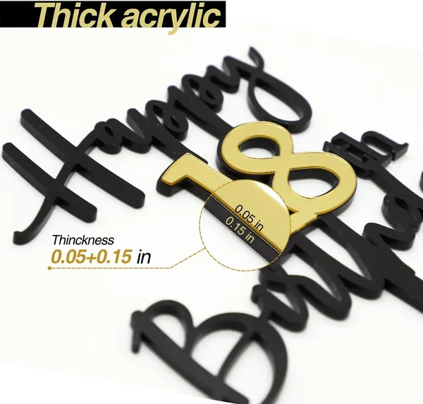 Black_Happy_18Th_Birthday_Cake_Topper_|_Double-Sided_Acrylic_Cake_Decoration_In_Black_&_Mirrored_Gold_|_Elegant_Eighteenth_Birthday_Party_Cake_Topper_For_Girls_&_Boys