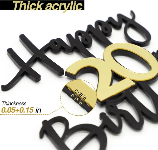 Black_Happy_20Th_Birthday_Cake_Topper_|_Double-Sided_Acrylic_Cake_Decoration_In_Black_&_Mirrored_Gold_|_Elegant_Twentieth_Birthday_Party_Cake_Topper_For_Girls_&_Boys