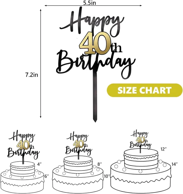 Black_Happy_40Th_Birthday_Cake_Topper_|_Double-Sided_Acrylic_Cake_Decoration_In_Black_&_Mirrored_Gold_|_Elegant_Fortieth_Birthday_Party_Cake_Topper_For_Girls_&_Boys
