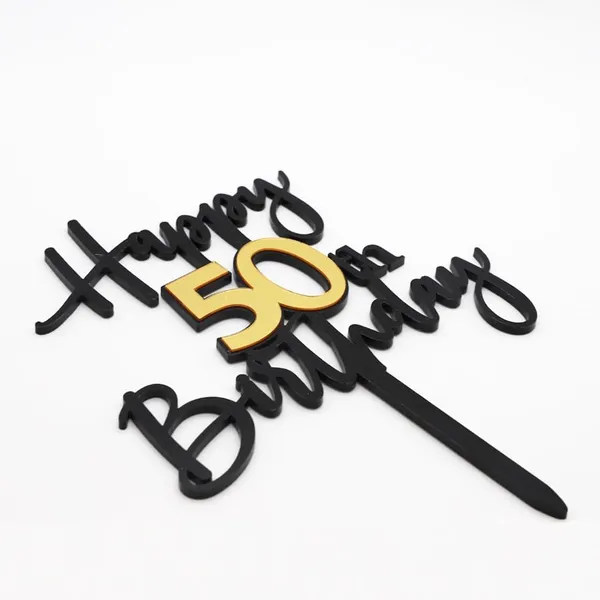 Black_Happy_50Th_Birthday_Cake_Topper_|_Double-Sided_Acrylic_Cake_Decoration_In_Black_&_Mirrored_Gold_|_Elegant_Fiftieth_Birthday_Party_Cake_Topper_For_Girls_&_Boys