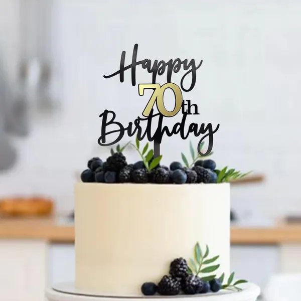 Black_Happy_70Th_Birthday_Cake_Topper_|_Double-Sided_Acrylic_Cake_Decoration_In_Black_&_Mirrored_Gold_|_Elegant_Seventieth_Birthday_Party_Cake_Topper_For_Girls_&_Boys