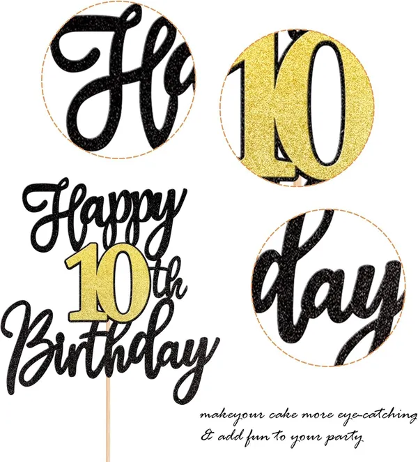 Black_Triflearte'_Pack_Of_11_Â€“_10Th_Birthday_Cake_Decorations_Black_&_Gold_Glitter_|_Fabulous_Cake_Topper_With_Star_&_Heart_Picks_|_Cheers_To_10_Years_Cake_Dã©Cor_Set_For_Birthday_&_Anniversary_Party