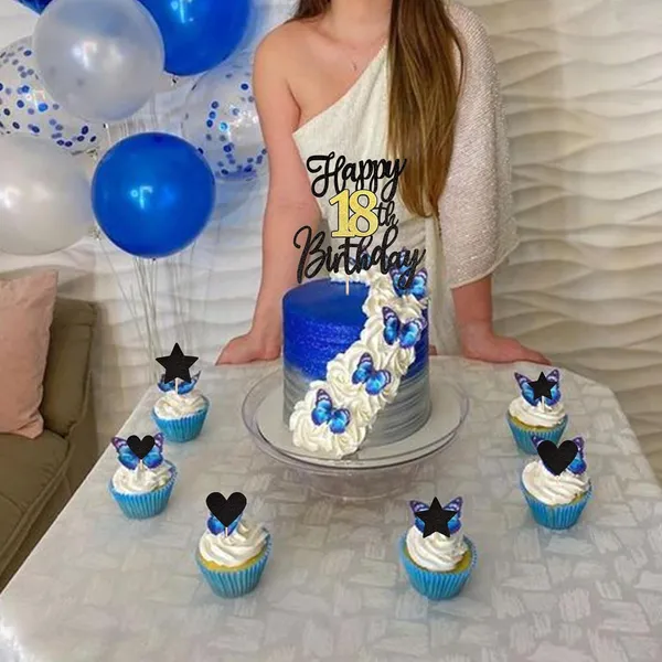 Black_Triflearte'_Pack_Of_11_Â€“_18Th_Birthday_Cake_Decorations_Black_&_Gold_Glitter_|_Fabulous_Cake_Topper_With_Star_&_Heart_Picks_|_Cheers_To_18_Cake_Dã©Cor_Set_For_Birthday_&_Anniversary_Party