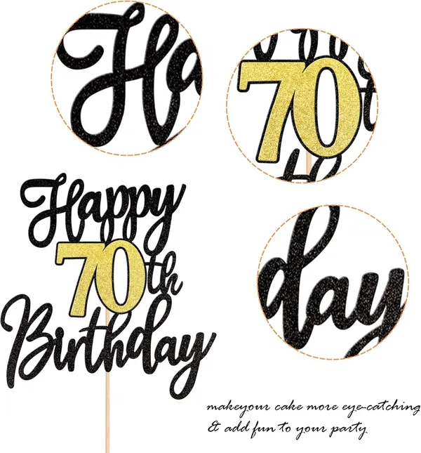 Black_Triflearte'_Pack_Of_11_Â€“_70Th_Birthday_Cake_Decorations_Black_&_Gold_Glitter_|_Fabulous_Cake_Topper_With_Star_&_Heart_Picks_|_Cheers_To_70_Years_Cake_Dã©Cor_Set_For_Birthday_&_Anniversary_Party