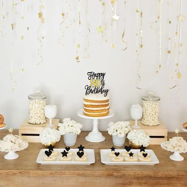 Black_Triflearte'_Pack_Of_11_Â€“_80Th_Birthday_Cake_Decorations_Black_&_Gold_Glitter_|_Fabulous_Cake_Topper_With_Star_&_Heart_Picks_|_Cheers_To_80_Years_Cake_Dã©Cor_Set_For_Birthday_&_Anniversary_Party