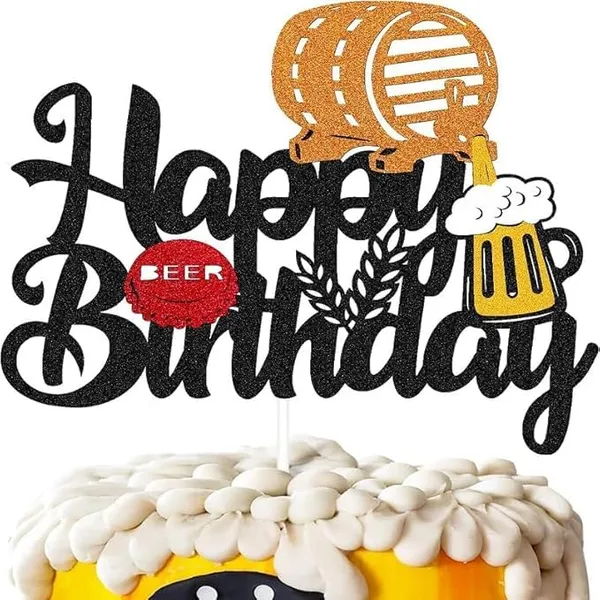 Red_Happy_Birthday_Beer_Barrel_Cake_Topper_|_Black_Glitter_Cake_Topper_With_Beer_Mug,_Barrel_&_Cap_Design_|_Funny_Adult_Birthday_Party_Decoration_|_Pre-Assembled_Cake_Decor_For_Men