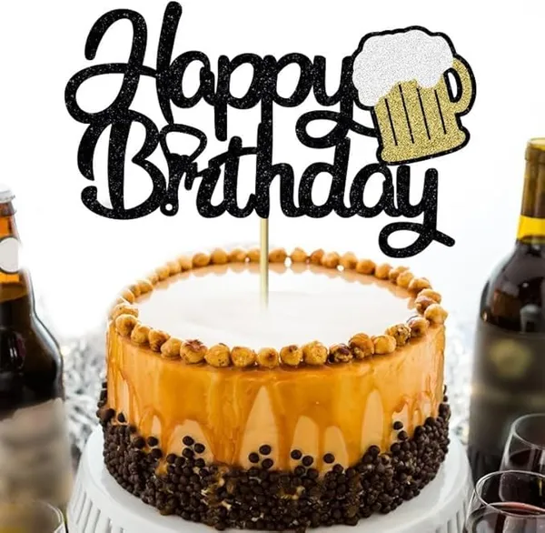 Multicollor_Happy_Birthday_Beer_Mug_Cake_Topper_|_Black_Glitter_Cake_Topper_For_Men_|_Funny_Adult_Birthday_Cake_Decoration_|_Pre-Assembled_Party_Supply_For_Beer_Lovers