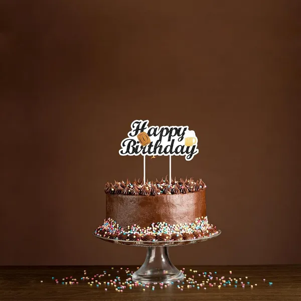 Gold_Beer_Theme_Happy_Birthday_Cake_Topper_|_Black_Glitter_With_Golden_Beer_Mug_&_Barrel_|_Funny_Birthday_Cake_Decoration_For_Men_&_Adults_|_Pre-Assembled_Party_Topper_For_Beer_Lovers
