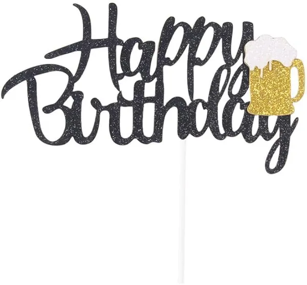 Gold_Happy_Birthday_Beer_Mug_Cake_Topper_|_Black_Glitter_Cake_Decoration_For_Men_&_Adults_|_Golden_Beer_Glass_Theme_|_Pre-Assembled_Funny_Birthday_Party_Supply_For_Beer_Lovers