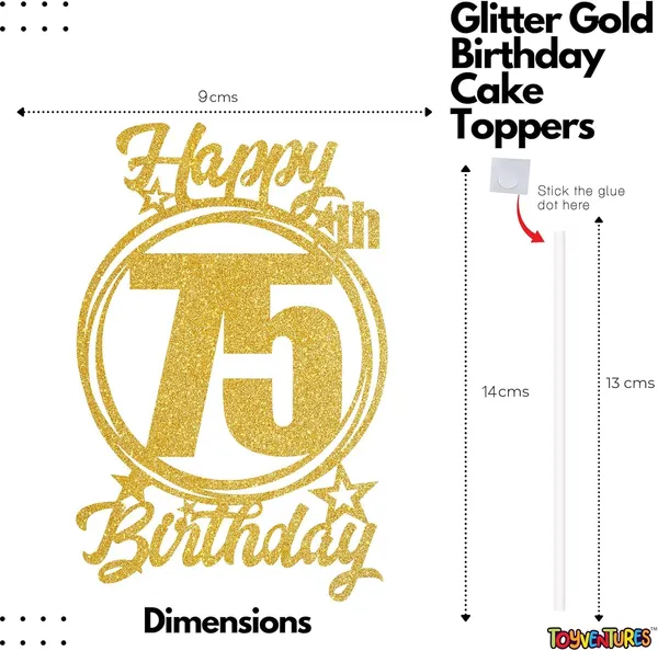 Gold_83Rd_Birthday_Cake_Topper_|_Gold_Glitter_Cake_Decoration_|_Birthday_Party_Decoration_Supplies_For_Girls_&_Boys_|_Reusable_Glitter_Cake_Topper_For_Celebration