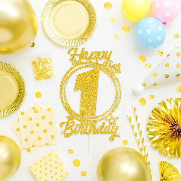 Gold_83Rd_Birthday_Cake_Topper_|_Gold_Glitter_Cake_Decoration_|_Birthday_Party_Decoration_Supplies_For_Girls_&_Boys_|_Reusable_Glitter_Cake_Topper_For_Celebration
