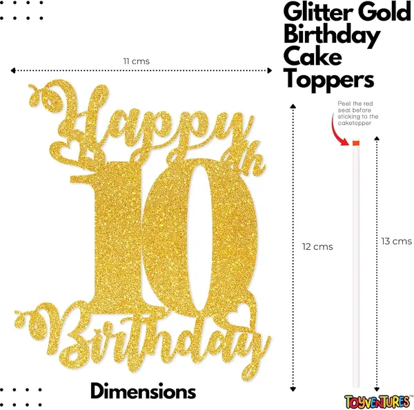 Gold_Happy_Tenth_Birthday_Cake_Topper_|_Glitter_Gold_Cake_Topper_For_Birthday_|_Reusable_&_Elegant_Cake_Décor_For_Girls,_Boys,_Adults_|_Pre-Assembled_Cake_Decoration_Topper