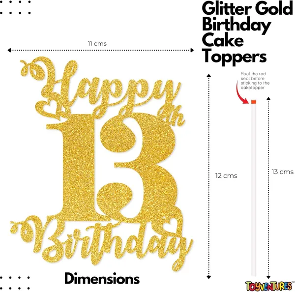 Gold_Happy_13Th_Birthday_Cake_Topper_|_Glitter_Gold_Cake_Topper_For_Birthday_|_Reusable_&_Elegant_Cake_Décor_For_Girls,_Boys,_Adults_|_Pre-Assembled_Cake_Decoration_Topper