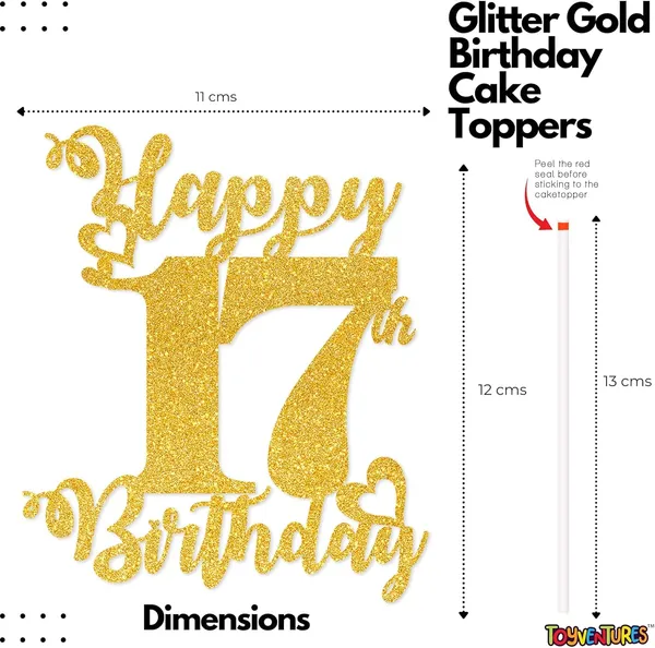 Gold_Happy_17Th_Birthday_Cake_Topper_|_Glitter_Gold_Cake_Topper_For_Birthday_|_Reusable_&_Elegant_Cake_Décor_For_Girls,_Boys,_Adults_|_Pre-Assembled_Cake_Decoration_Topper