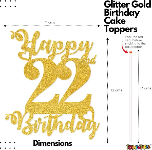 Gold_Happy_22Th_Birthday_Cake_Topper_|_Glitter_Gold_Cake_Topper_For_Birthday_|_Reusable_&_Elegant_Cake_Décor_For_Girls,_Boys,_Adults_|_Pre-Assembled_Cake_Decoration_Topper