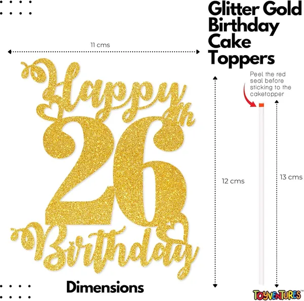 Gold_Happy_26Th_Birthday_Cake_Topper_|_Glitter_Gold_Cake_Topper_For_Birthday_|_Reusable_&_Elegant_Cake_Décor_For_Girls,_Boys,_Adults_|_Pre-Assembled_Cake_Decoration_Topper