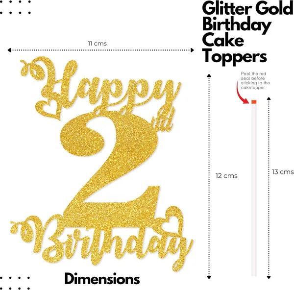 Gold_Happy_Second_Birthday_Cake_Topper_|_Glitter_Gold_Cake_Topper_For_Birthday_|_Reusable_&_Elegant_Cake_Décor_For_Girls,_Boys,_Adults_|_Pre-Assembled_Cake_Decoration_Topper