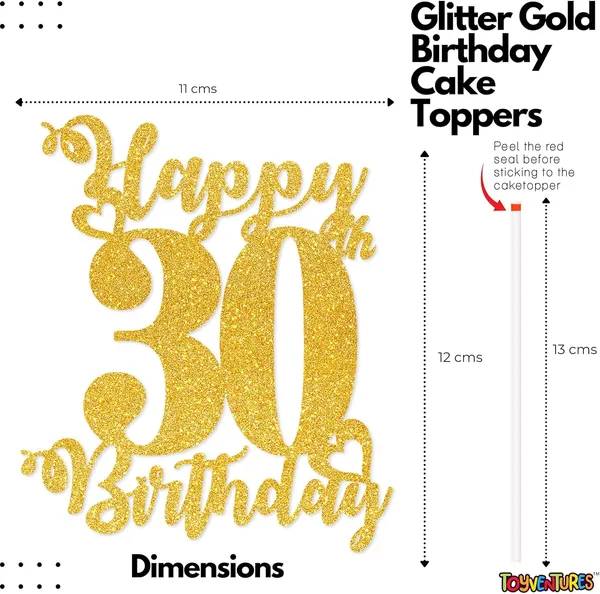 Gold_Happy_30Th_Birthday_Cake_Topper_|_Glitter_Gold_Cake_Topper_For_Birthday_|_Reusable_&_Elegant_Cake_Décor_For_Girls,_Boys,_Adults_|_Pre-Assembled_Cake_Decoration_Topper