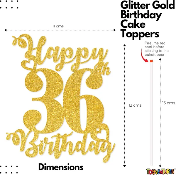 Gold_Happy_36Th_Birthday_Cake_Topper_|_Glitter_Gold_Cake_Topper_For_Birthday_|_Reusable_&_Elegant_Cake_Décor_For_Girls,_Boys,_Adults_|_Pre-Assembled_Cake_Decoration_Topper