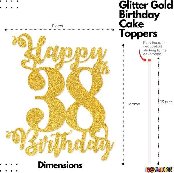 Gold_Happy_38Th_Birthday_Cake_Topper_|_Glitter_Gold_Cake_Topper_For_Birthday_|_Reusable_&_Elegant_Cake_Décor_For_Girls,_Boys,_Adults_|_Pre-Assembled_Cake_Decoration_Topper