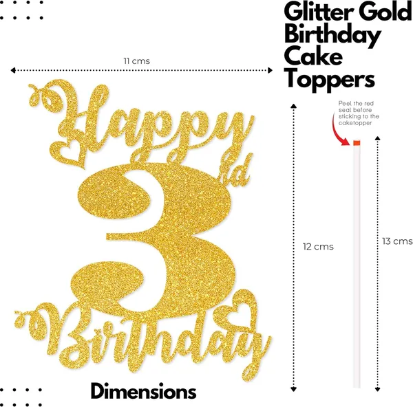 Gold_Happy_Third_Birthday_Cake_Topper_|_Glitter_Gold_Cake_Topper_For_Birthday_|_Reusable_&_Elegant_Cake_Décor_For_Girls,_Boys,_Adults_|_Pre-Assembled_Cake_Decoration_Topper